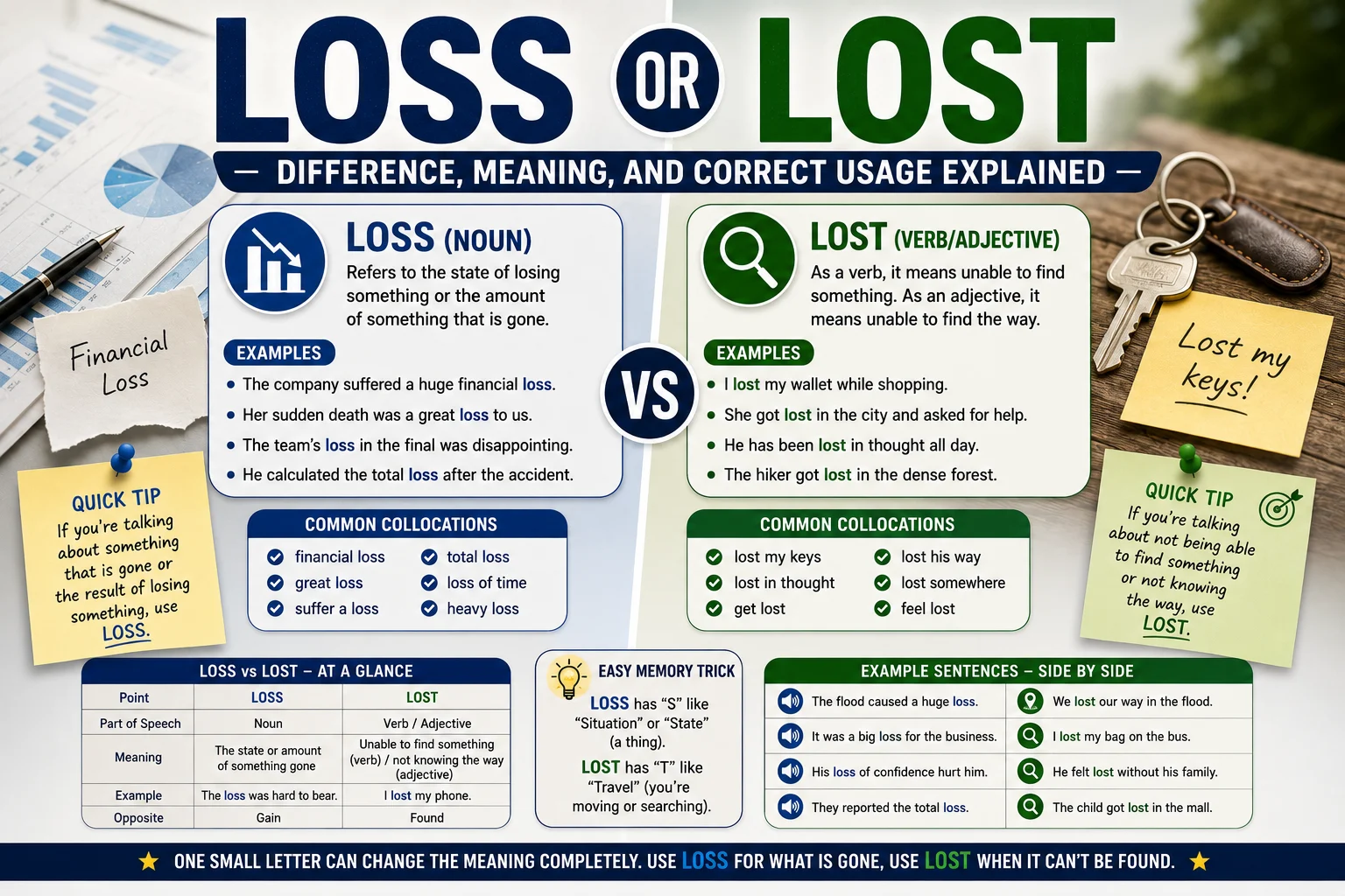 Loss or Lost: Difference, Meaning, and Correct Usage Explained