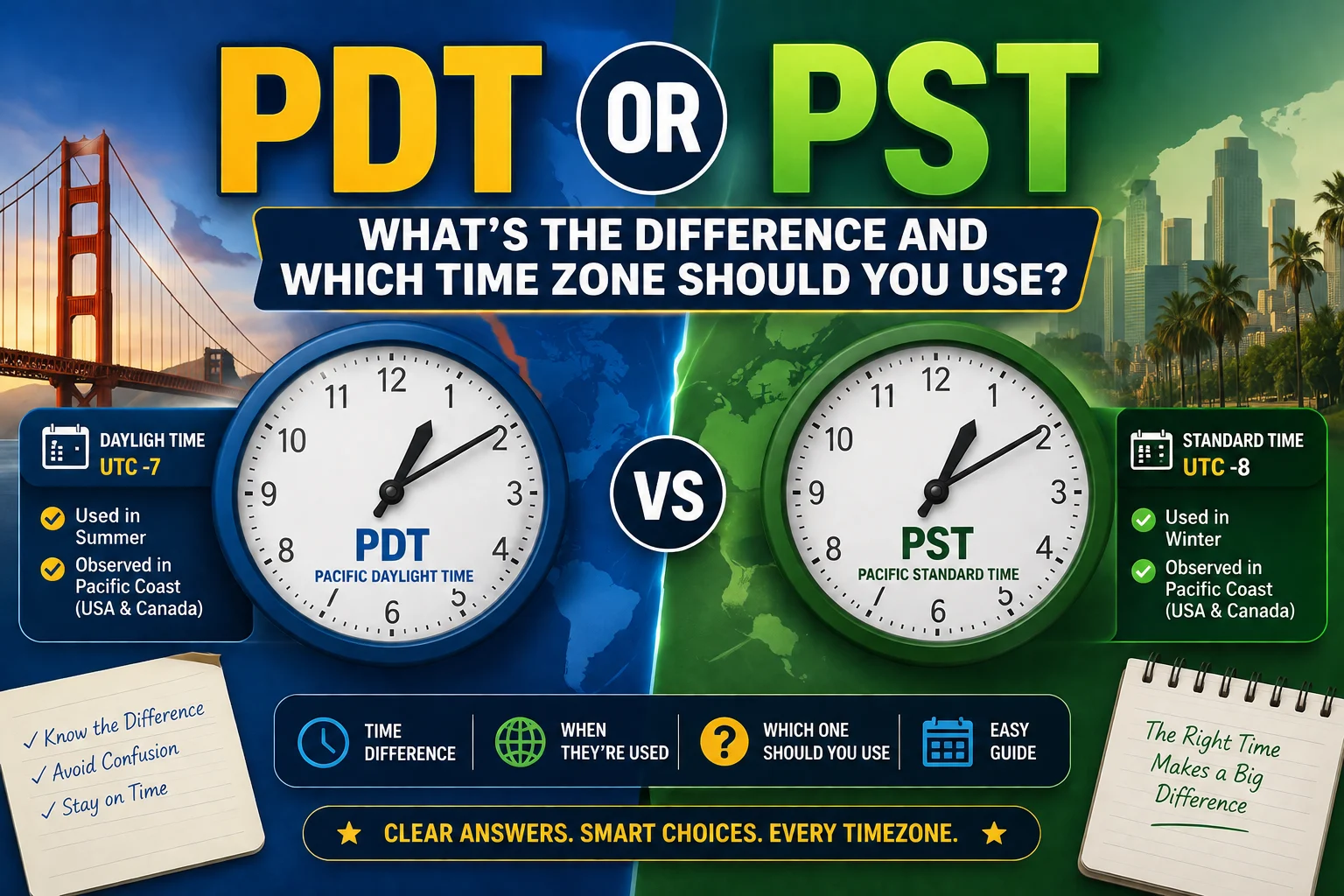 PDT or PST: What's the Difference and Which Time Zone Should You Use?