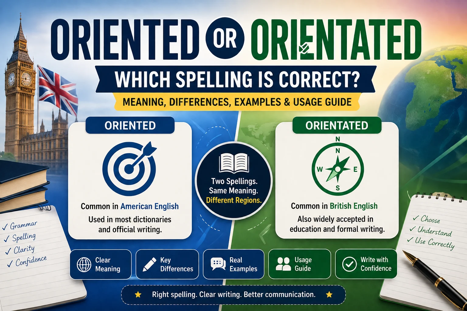 Oriented or Orientated: Which Spelling Is Correct? Meaning, Differences, Examples & Usage Guide