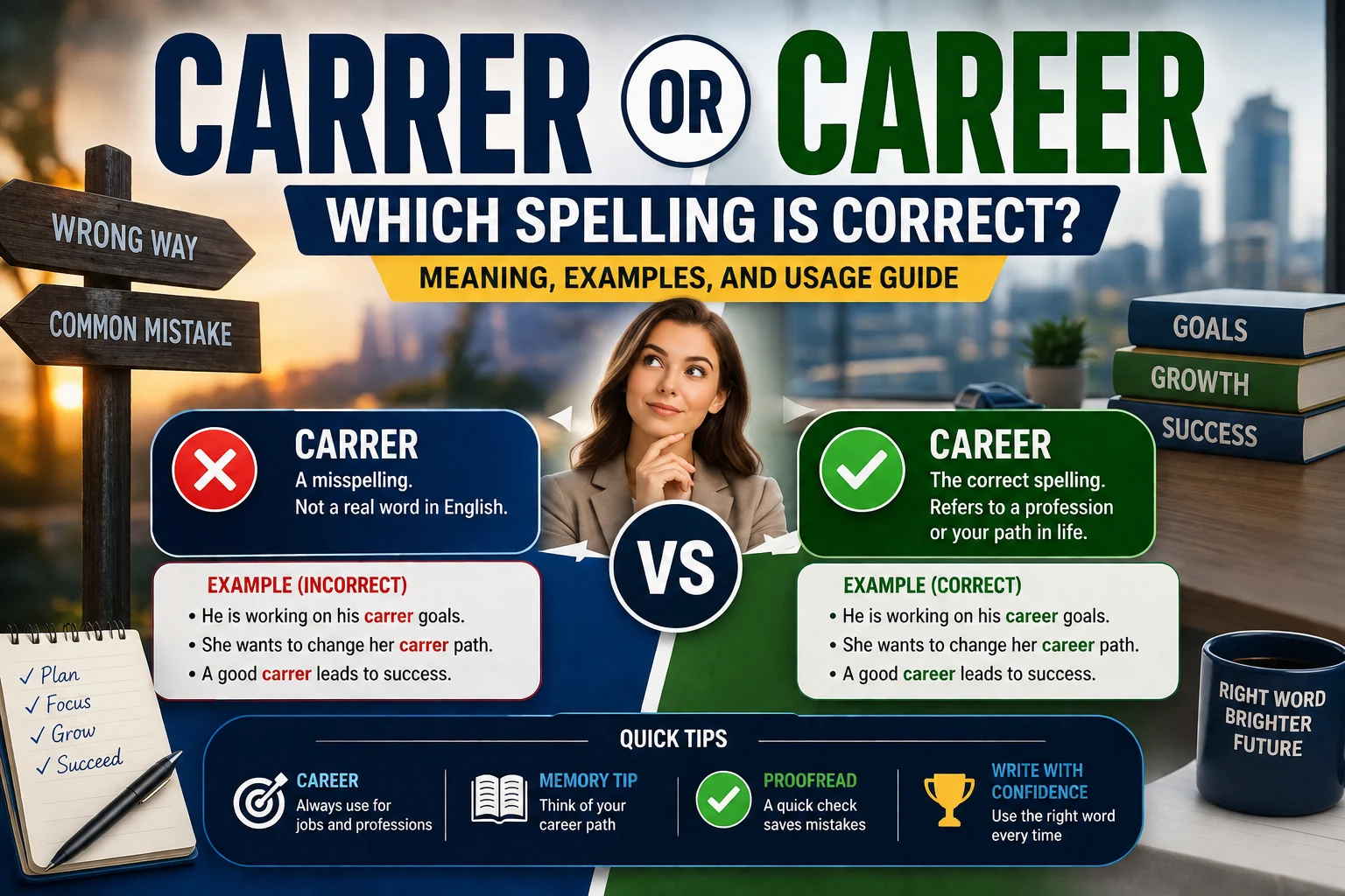 Carrer or Career: Which Spelling Is Correct? Meaning, Examples, and Usage Guide