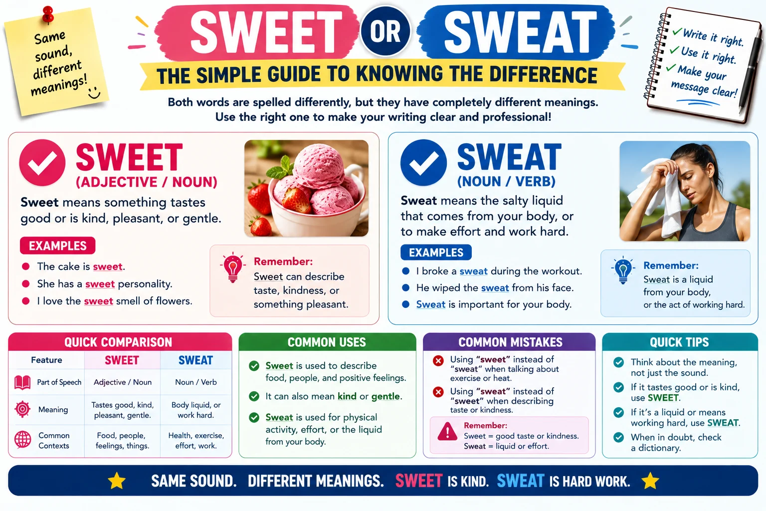 Sweet or Sweat? The Simple Guide to Knowing the Difference