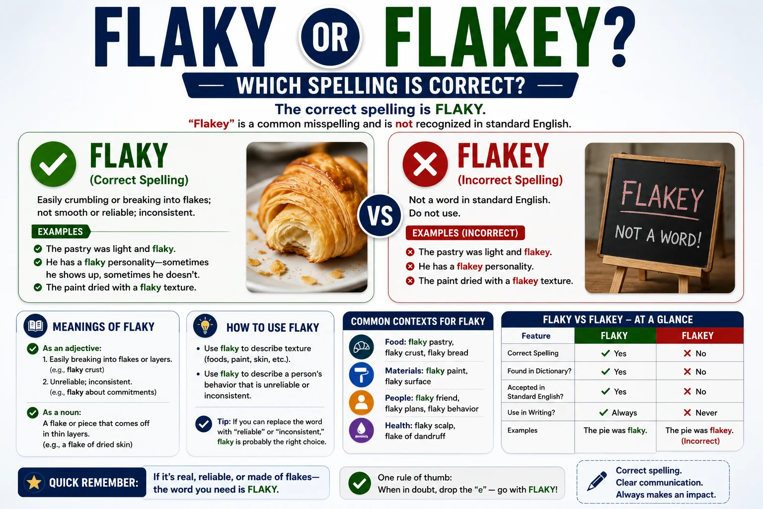 Flaky or Flakey: Which Spelling Is Correct?