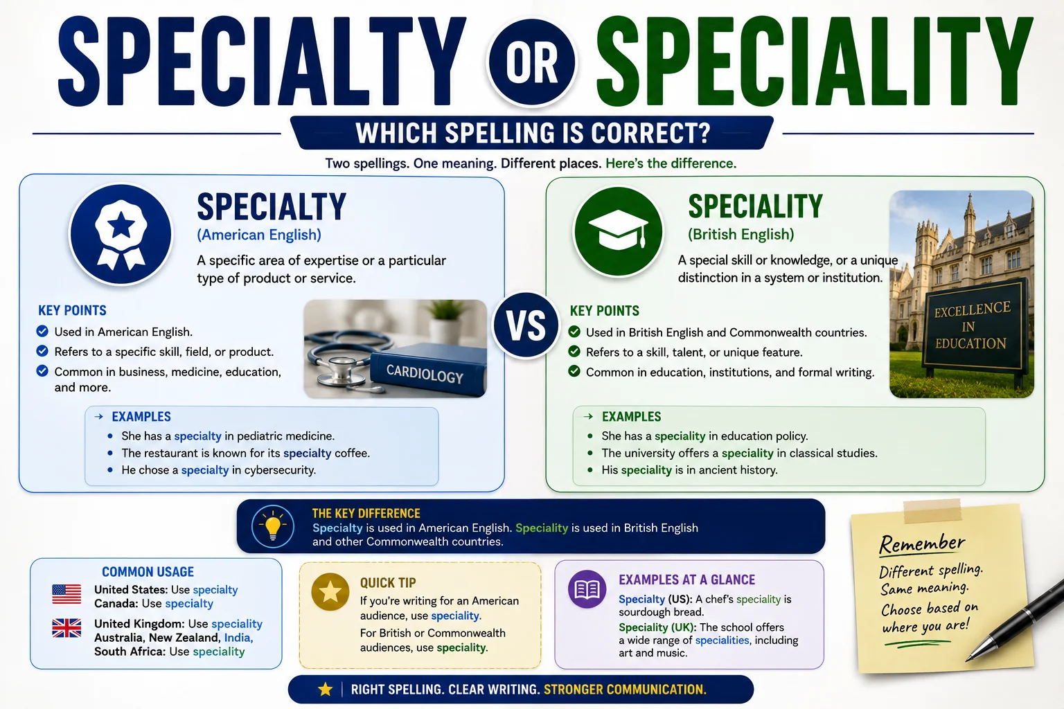Specialty or Speciality: Which Spelling Is Correct?