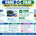 Fare or Fair: What's the Difference? Meaning, Examples, and When to Use Each