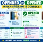 Openned or Opened? Which Spelling Is Correct?