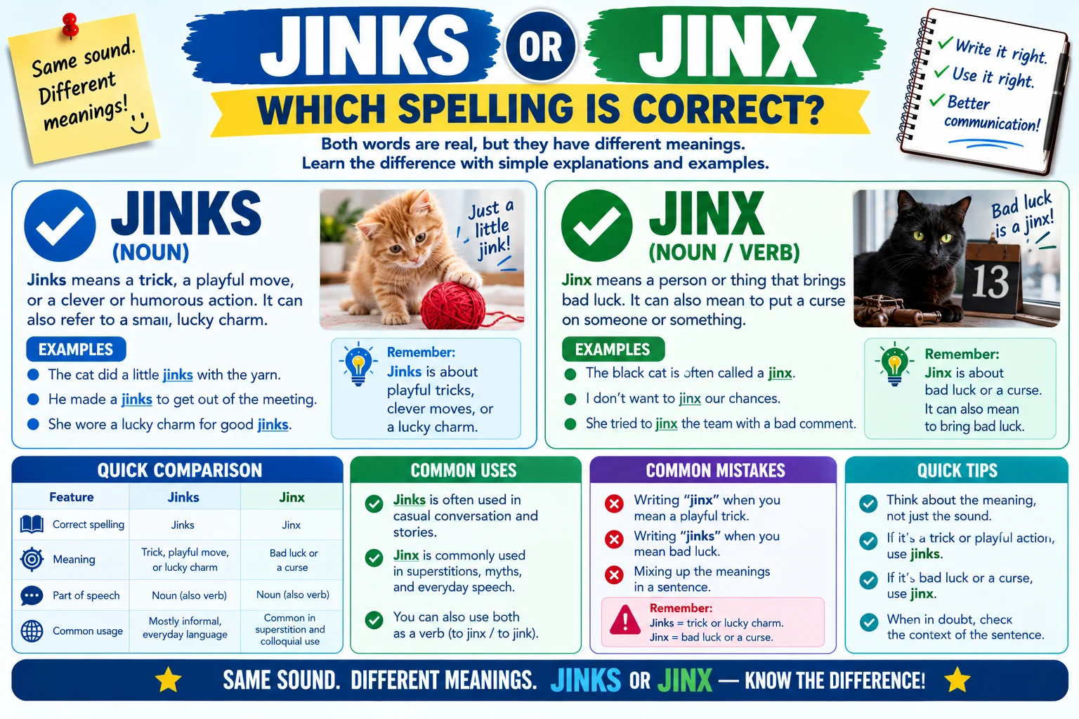 Jinks or Jinx? Which Spelling Is Correct? Complete Guide with Examples