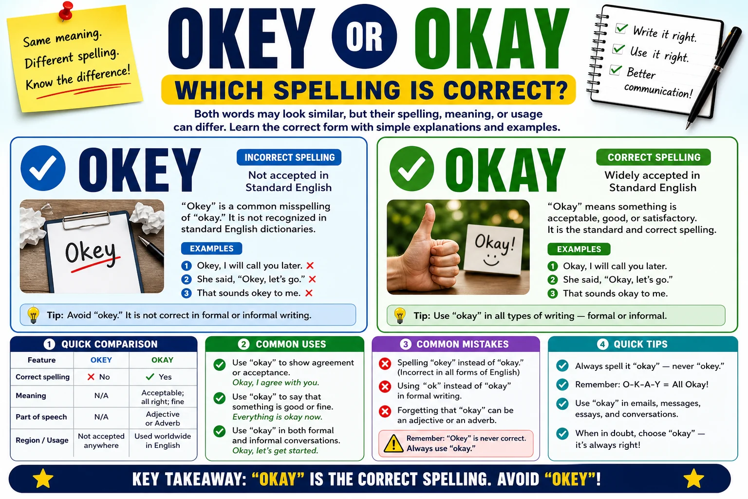 Okey or Okay: Which Spelling Is Correct?