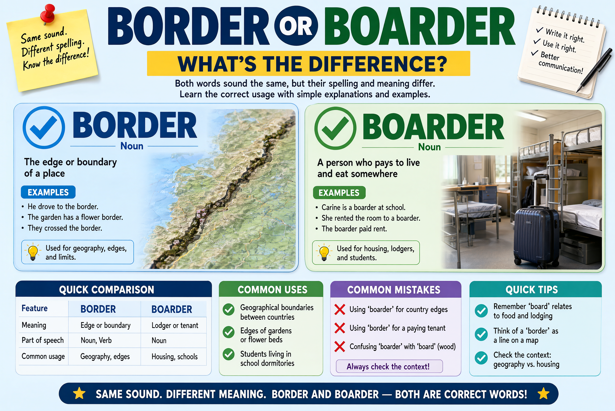 Border or Boarder: Which Spelling Is Correct?
